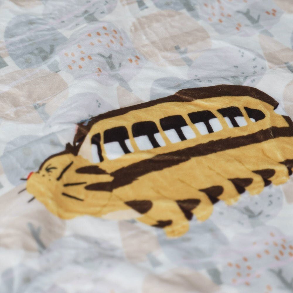 Official Ghibli Catbus Warm Blanket/Cushion/Home Decor • My Neighbor Totoro Bed Throw/Pillow/Interior Decoration - Kamaji Market