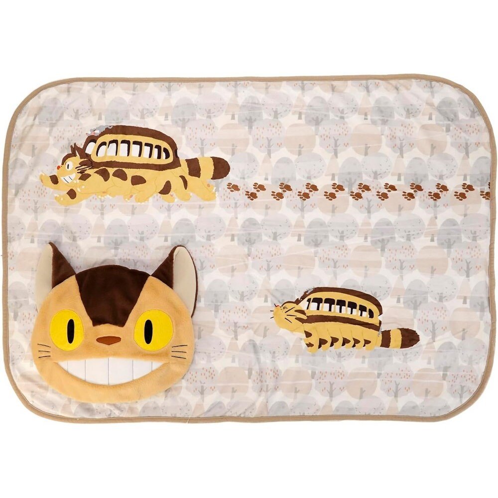 Official Ghibli Catbus Warm Blanket/Cushion/Home Decor • My Neighbor Totoro Bed Throw/Pillow/Interior Decoration - Kamaji Market