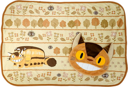 Official Ghibli Catbus Warm Blanket/Cushion/Home Decor • My Neighbor Totoro Throw/Pillow/Replica/Interior Decoration - Kamaji Market