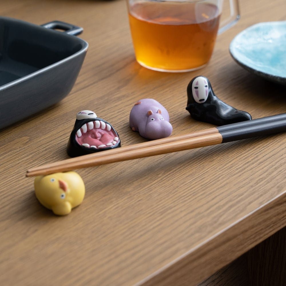 Official Ghibli Ceramic Chopsticks Rest Set of 4 • Spirited Away Figurine/Home Decor • No Face/Bo Mouse - Kamaji Market