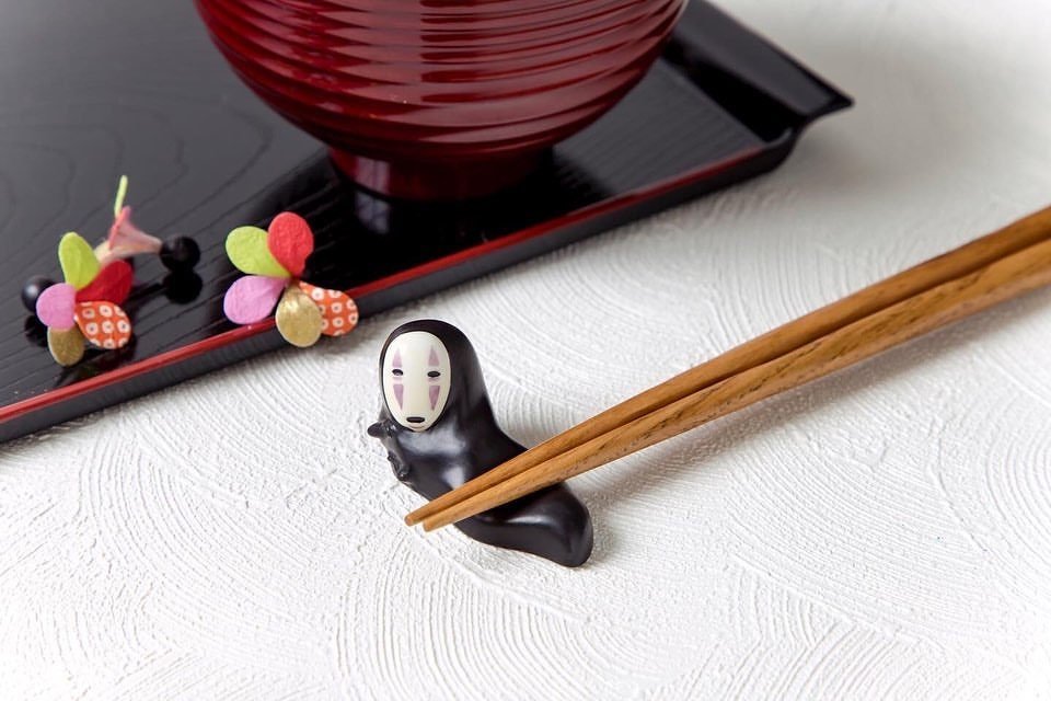 Official Ghibli Ceramic Chopsticks Rest Set of 4 • Spirited Away Figurine/Home Decor • No Face/Bo Mouse - Kamaji Market