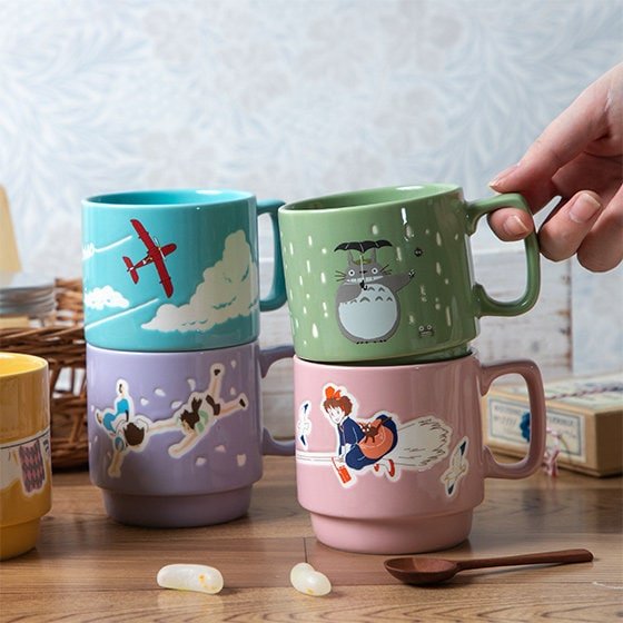 Official Ghibli Ceramic Mug Cup • Totoro, Kikis Delivery, Howls Moving Castle, Spirited Away, Porco Rosso Tableware - Kamaji Market