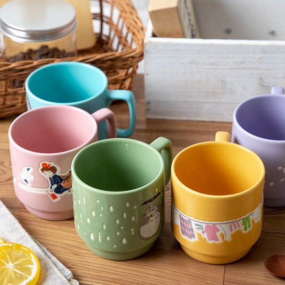 Official Ghibli Ceramic Mug Cup • Totoro, Kikis Delivery, Howls Moving Castle, Spirited Away, Porco Rosso Tableware - Kamaji Market