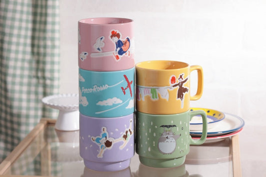 Official Ghibli Ceramic Mug Cup • Totoro, Kikis Delivery, Howls Moving Castle, Spirited Away, Porco Rosso Tableware - Kamaji Market