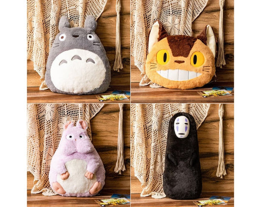 Official Ghibli Cushion/Pillow/Home Decor • Totoro, Catbus, No Face, Jiji, Bo Plush/Stuffed Animal/Replica • Spirited Away, Kikis Delivery - Kamaji Market
