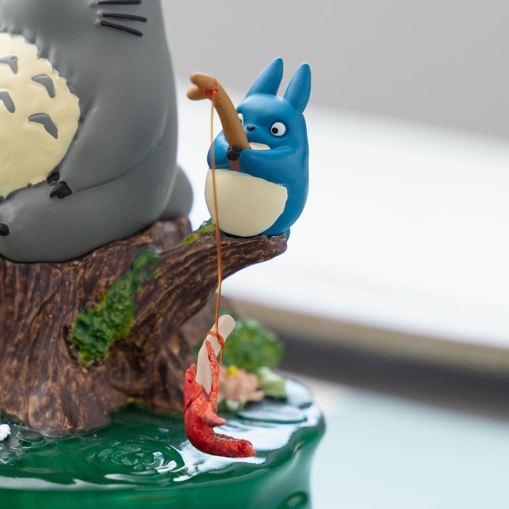 Official Ghibli Fishing Totoro Figure/Music Box • My Neighbor Totoro Home Decor/Interior Diorama - Kamaji Market