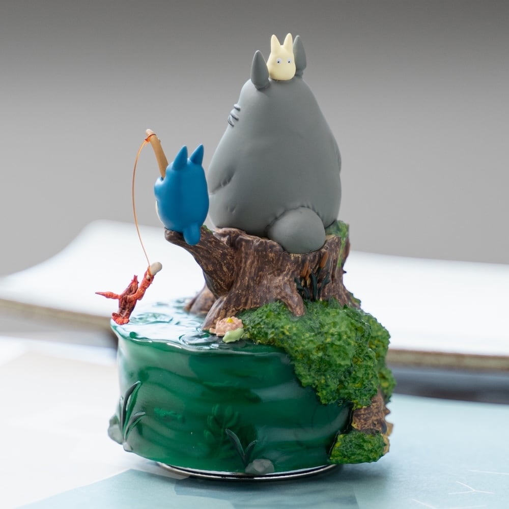 Official Ghibli Fishing Totoro Figure/Music Box • My Neighbor Totoro Home Decor/Interior Diorama - Kamaji Market