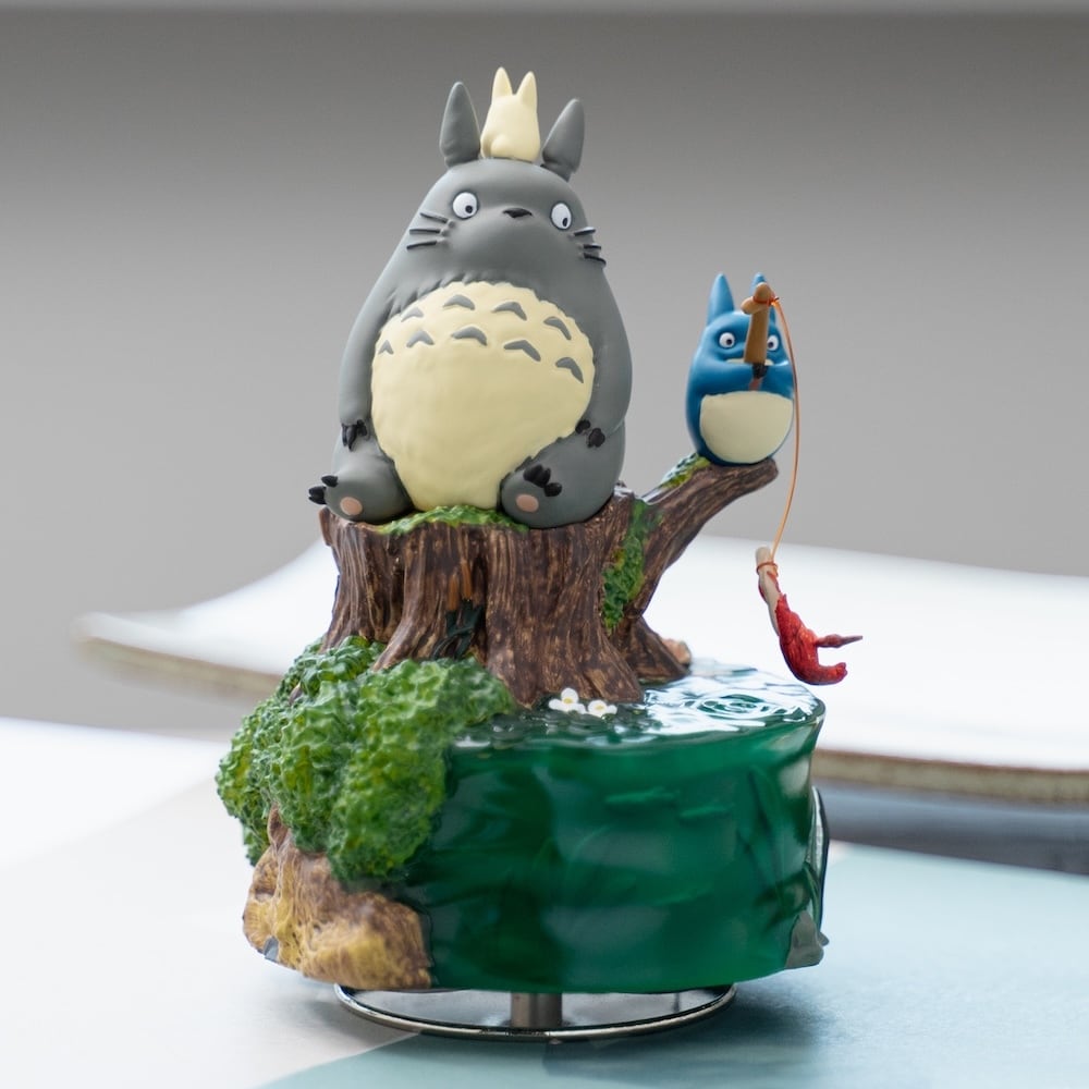 Official Ghibli Fishing Totoro Figure/Music Box • My Neighbor Totoro Home Decor/Interior Diorama - Kamaji Market
