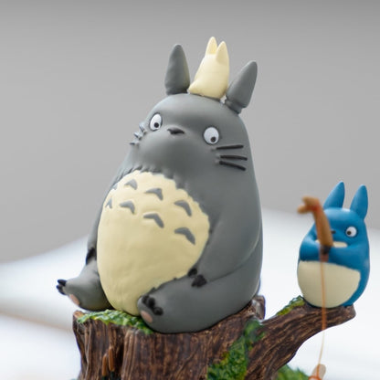 Official Ghibli Fishing Totoro Figure/Music Box • My Neighbor Totoro Home Decor/Interior Diorama - Kamaji Market