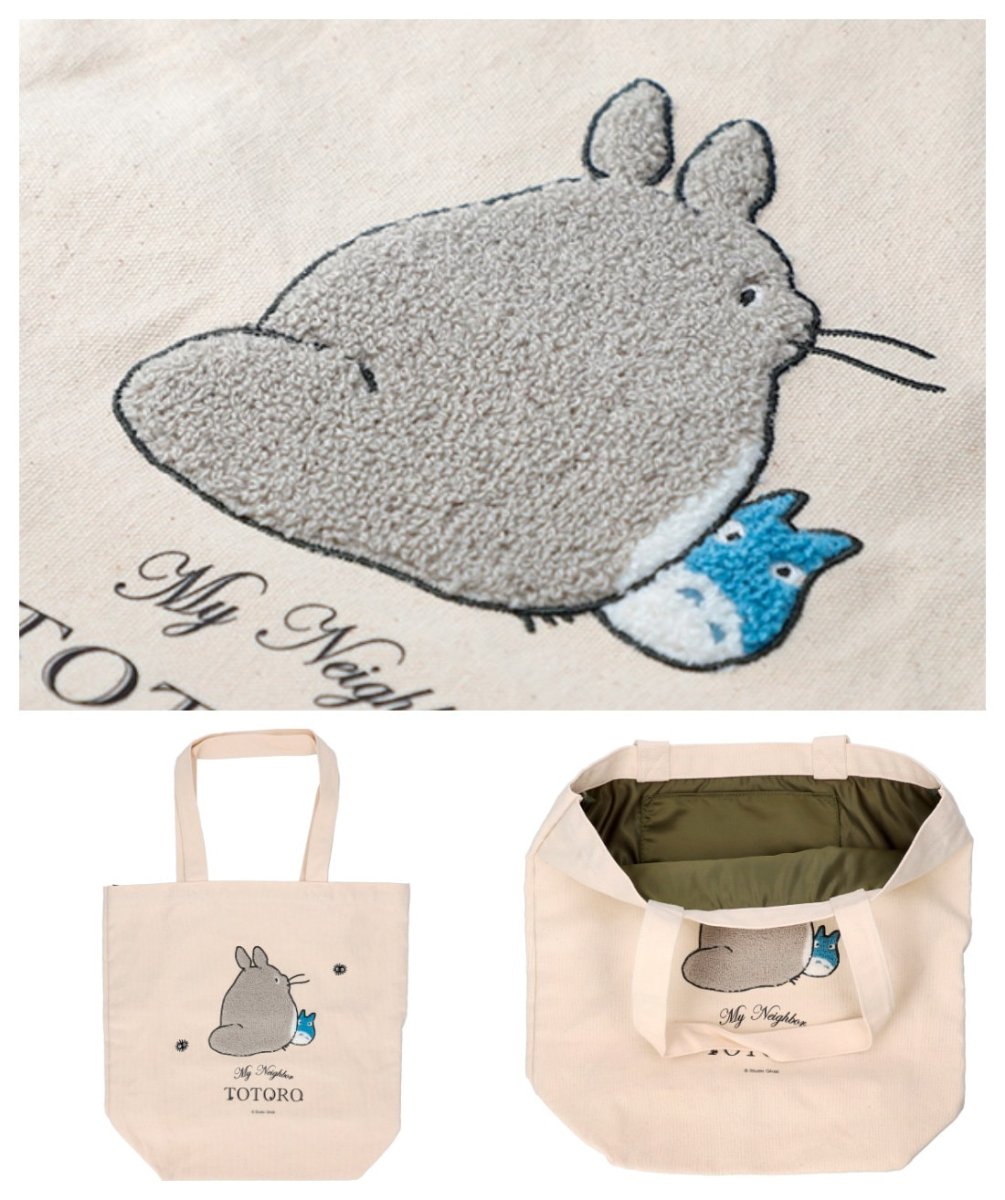 Official Ghibli Fluffy Tote/Shoulder Bag • Calcifer, Hin, Jiji Shopping Bag/Shopper/Eco Handbag/Hobo • Howl, Totoro, Kikis Delivery Gift - Kamaji Market