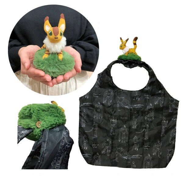 Official Ghibli Fox - Squirrel, Bo Mouse Plush Toy/Eco Bag • Spirited Away, Nausicaa, Laputa Shoulder Bag/Shopping/Handbag - Kamaji Market