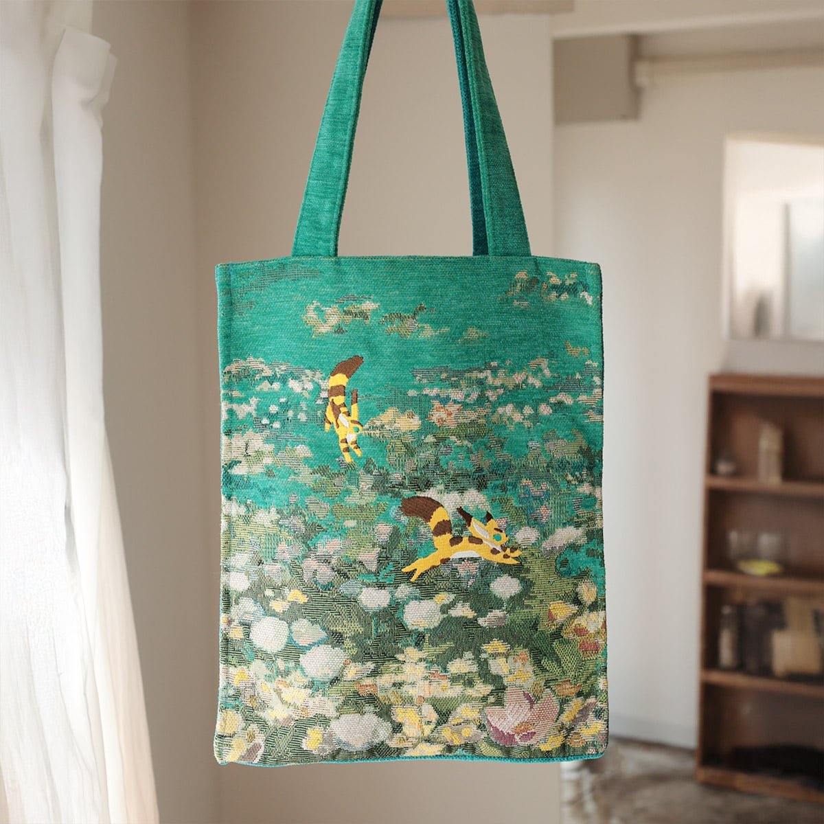 Official Ghibli Fox Squirrel Gobelin Tote Bag • Laputa/Nausicaa Shopping Shoulder Bag - Kamaji Market