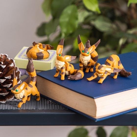 Official Ghibli Fox - Squirrel Teto Figure Set of 6 • Nausicaa, Laputa Figurine/Home Decor - Kamaji Market