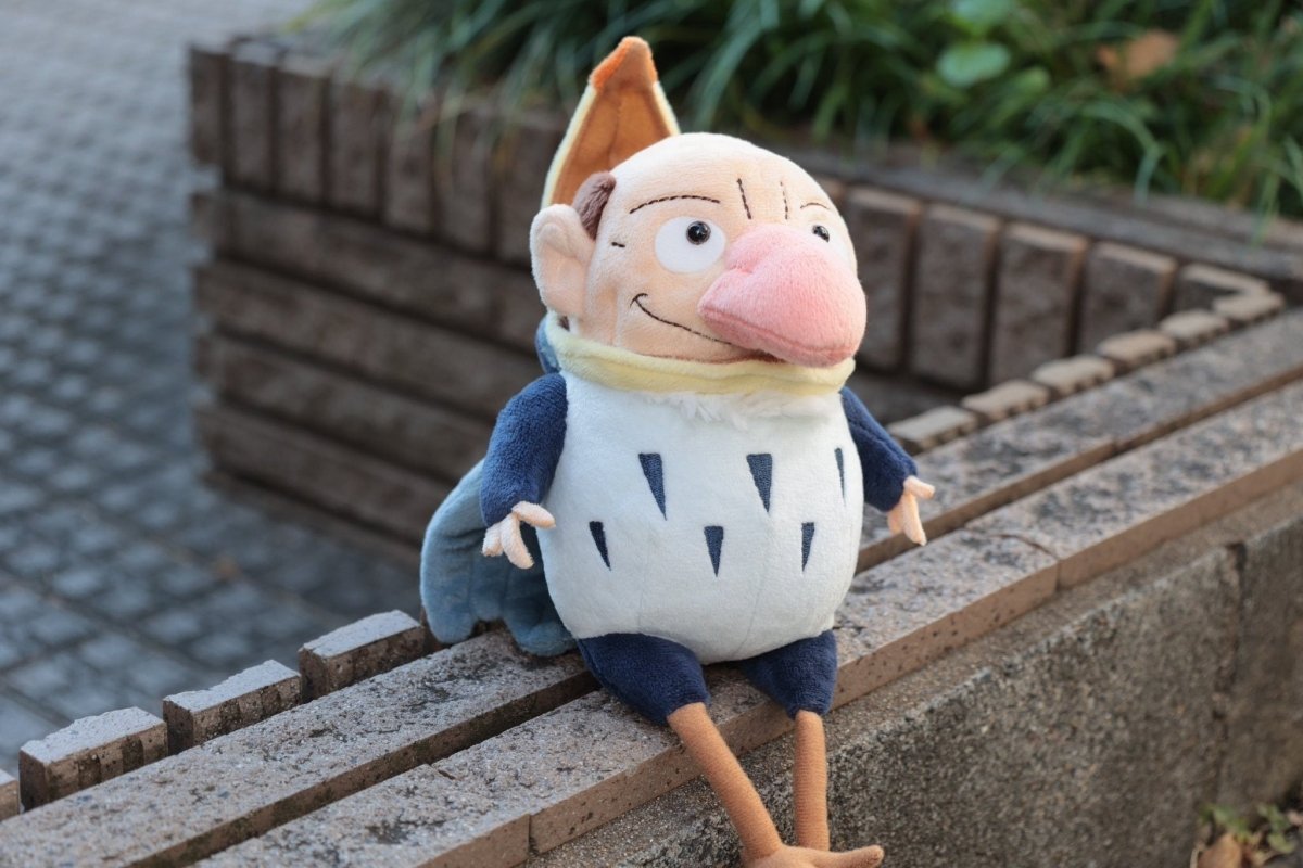 Official Ghibli Gray Heron Plush Toy • The Boy and the Heron/How do you live? Stuffed Animal/Figurine/Home Decor - Kamaji Market