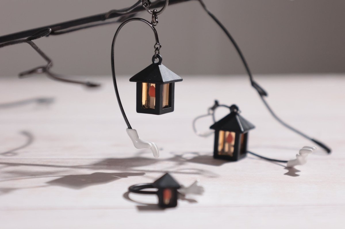 Official Ghibli Guiding Lantern Ring, Pierced Earrings • Spirited Away Jewelry • Japanese Jewellery Bijouterie - Kamaji Market