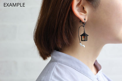 Official Ghibli Guiding Lantern Ring, Pierced Earrings • Spirited Away Jewelry • Japanese Jewellery Bijouterie - Kamaji Market