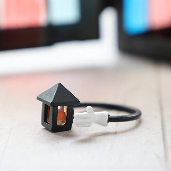 Official Ghibli Guiding Lantern Ring, Pierced Earrings • Spirited Away Jewelry • Japanese Jewellery Bijouterie - Kamaji Market