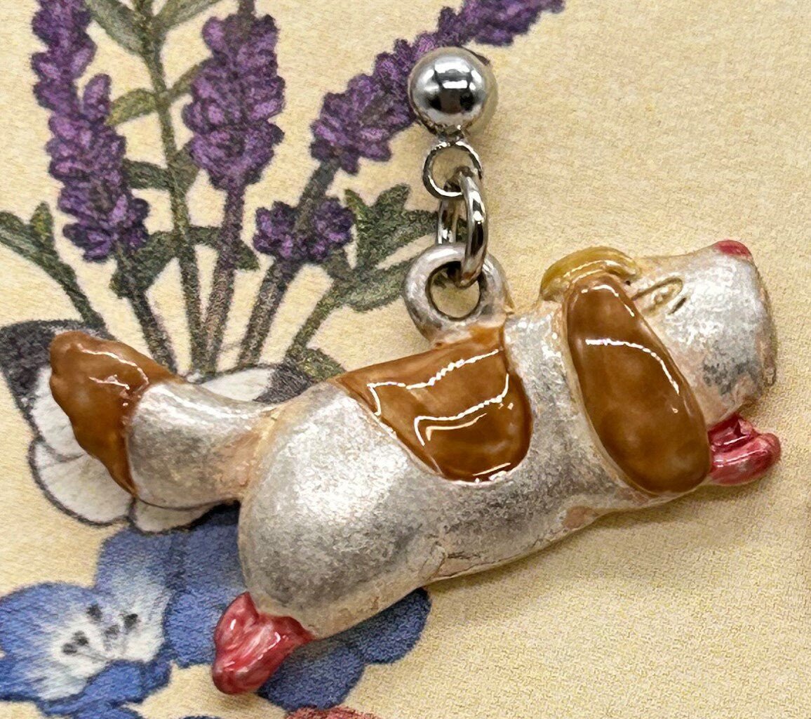 Official Ghibli Hin Dog Earrings • Howls Moving Castle Handmade Earrings • Anime Japanese Jewelry - Kamaji Market