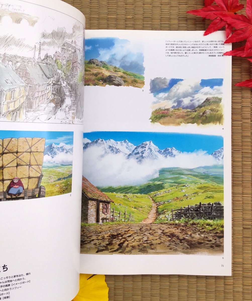 Official Ghibli Howl Artbook • Howls Moving Castle Japanese Painting Art Book • Wizard Howl, Calcifer, Hin Anime - Kamaji Market