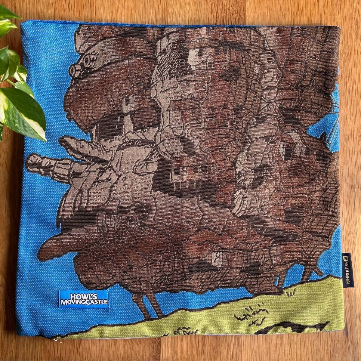 Official Ghibli Howl Cushion Cover • Howls Moving Castle Pillow Case/Interior Decor - Kamaji Market