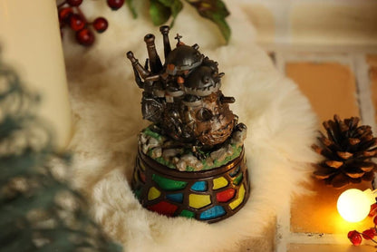 Official Ghibli Howl Figure/Jewelry Box • Howls Moving Castle Figurine/Statue/Replica/Interior Decor/Diorama • Stained Glass Design Gift - Kamaji Market