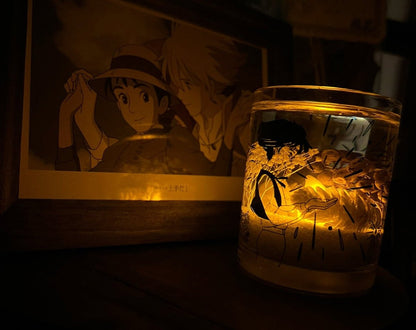 Official Ghibli Howl LED Aroma Wax Melt • Howls Moving Castle Gel Candle with Berry Scent, Fragrance, Dried Flowers - Kamaji Market