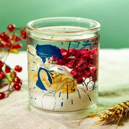 Official Ghibli Howl LED Aroma Wax Melt • Howls Moving Castle Gel Candle with Berry Scent, Fragrance, Dried Flowers - Kamaji Market
