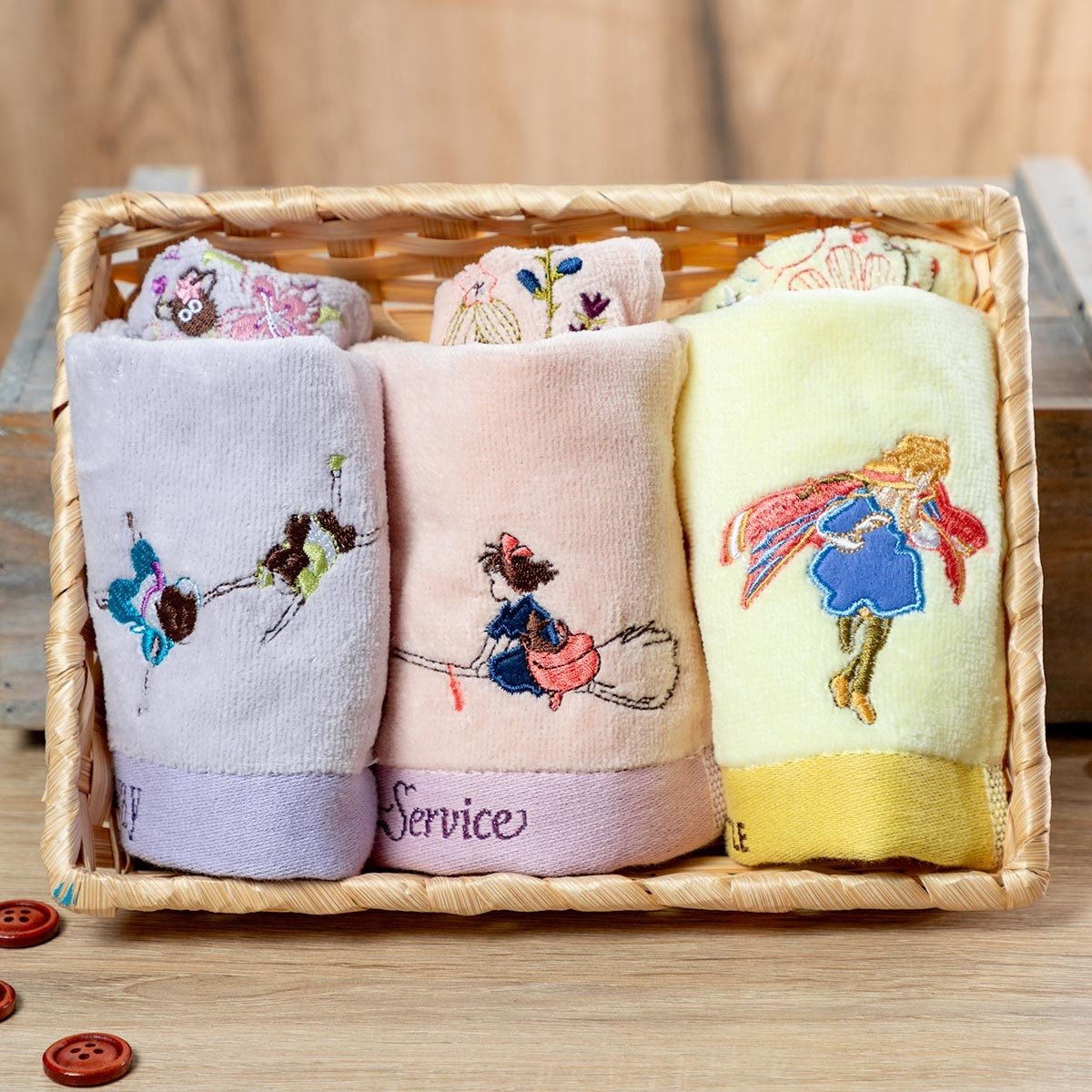 Official Ghibli Howl Mini Towel • Howls Moving Castle/Spirited Away/Kikis Delivery Hand - Face Towel/Tapestry/Home Decor - Kamaji Market