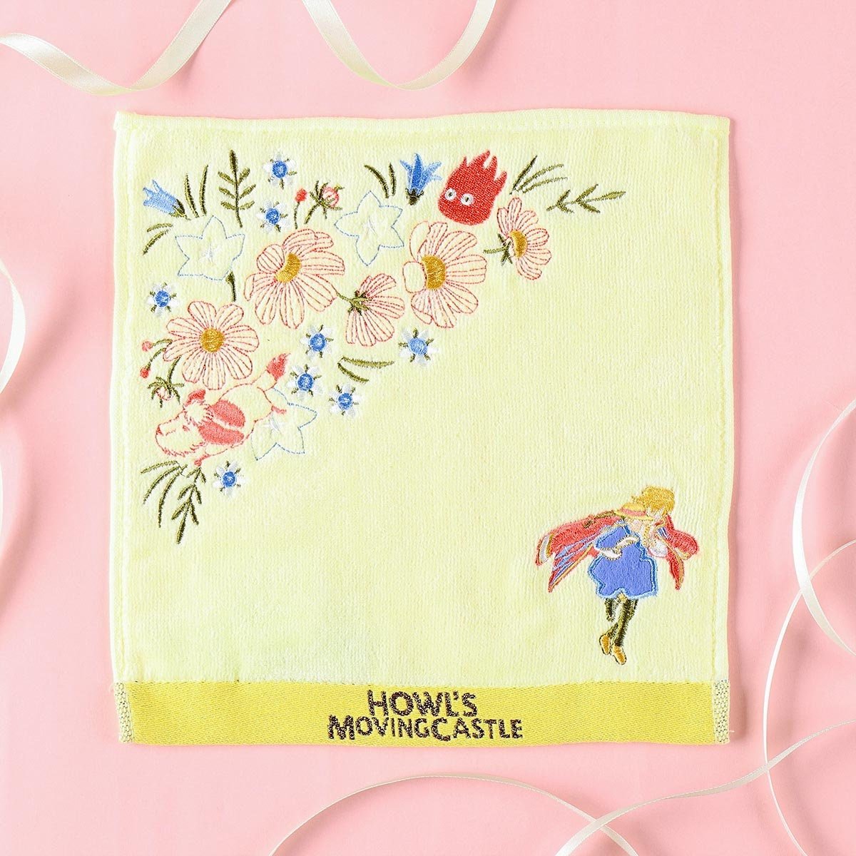 Official Ghibli Howl Mini Towel • Howls Moving Castle/Spirited Away/Kikis Delivery Hand - Face Towel/Tapestry/Home Decor - Kamaji Market