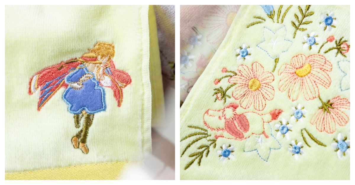 Official Ghibli Howl Mini Towel • Howls Moving Castle/Spirited Away/Kikis Delivery Hand - Face Towel/Tapestry/Home Decor - Kamaji Market