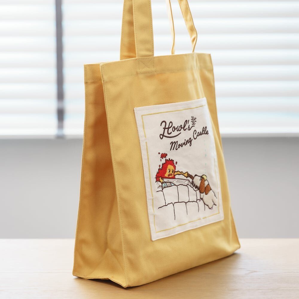 Official Ghibli Howl Tote Bag/Card Case • Howls Moving Castle Shoulder Bag/Shopper/Handbag/Hobo/Pass Case • Calcifer, Hin - Kamaji Market