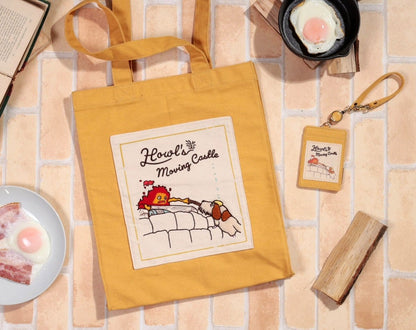 Official Ghibli Howl Tote Bag/Card Case • Howls Moving Castle Shoulder Bag/Shopper/Handbag/Hobo/Pass Case • Calcifer, Hin - Kamaji Market