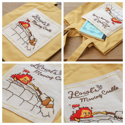 Official Ghibli Howl Tote Bag/Card Case • Howls Moving Castle Shoulder Bag/Shopper/Handbag/Hobo/Pass Case • Calcifer, Hin - Kamaji Market