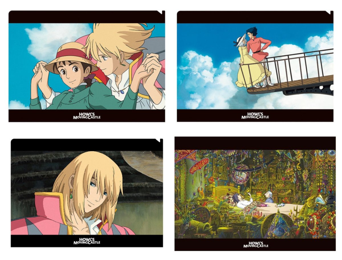 Official Ghibli Howl Wall Art Picture/Folder • Howls Moving Castle Anime Clear File - Kamaji Market