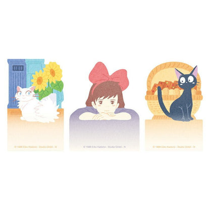 Official Ghibli Howl, Whisper, Kiki Sticky Note Set • Memo Pad/Notepad/Message Card • Calcifer, Hin, Baron, Jiji • Studio Ghibli Stationery - Kamaji Market