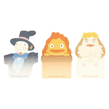 Official Ghibli Howl, Whisper, Kiki Sticky Note Set • Memo Pad/Notepad/Message Card • Calcifer, Hin, Baron, Jiji • Studio Ghibli Stationery - Kamaji Market