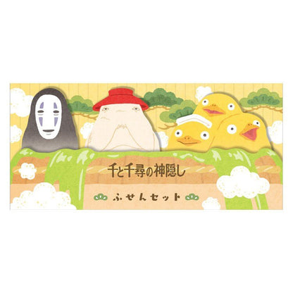 Official Ghibli Howl, Whisper, Kiki Sticky Note Set • Memo Pad/Notepad/Message Card • Calcifer, Hin, Baron, Jiji • Studio Ghibli Stationery - Kamaji Market