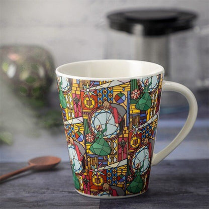 Official Ghibli Howl/Baron Mug Cup • Howls Moving Castle/Whisper of the Heart Tableware • Stained Glass Style • Japanese Ceramic Gift - Kamaji Market