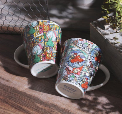 Official Ghibli Howl/Baron Mug Cup • Howls Moving Castle/Whisper of the Heart Tableware • Stained Glass Style • Japanese Ceramic Gift - Kamaji Market