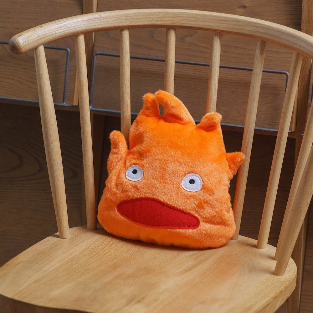 Official Ghibli Howls Moving Castle Cooling Summer Blanket • Calcifer Pillow/Cushion - Kamaji Market