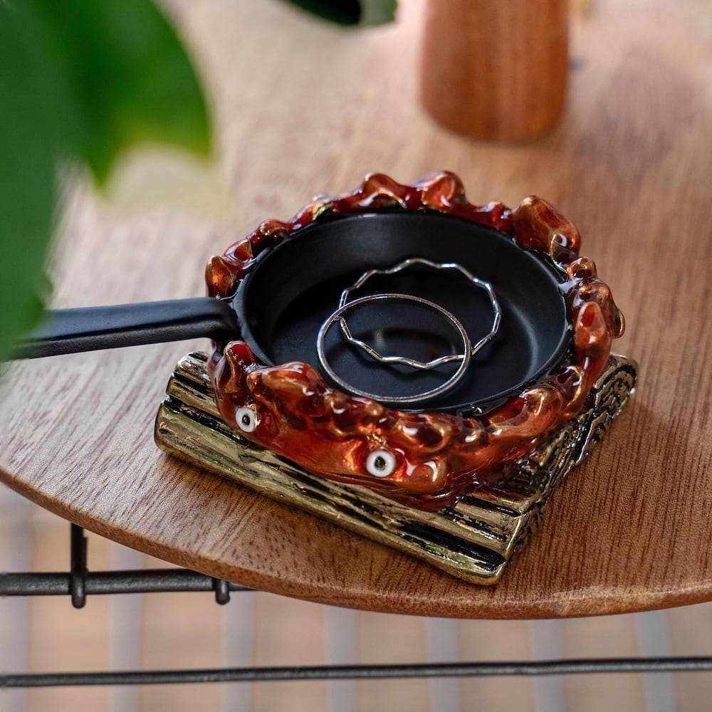Official Ghibli Howls Moving Castle Jewelry Tray • Ring Holder with Calcifer - Kamaji Market