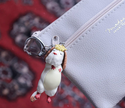 Official Ghibli Howls Moving Castle Keychain • Dangling Hin Bag Decor - Kamaji Market