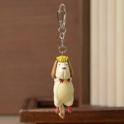 Official Ghibli Howls Moving Castle Keychain • Dangling Hin Bag Decor - Kamaji Market