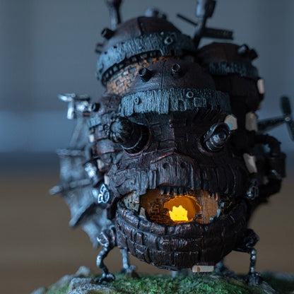 Official Ghibli Howl's Moving Castle Light Up Diorama • Figure/Home Decor/Interior Design with Calcifer - Kamaji Market