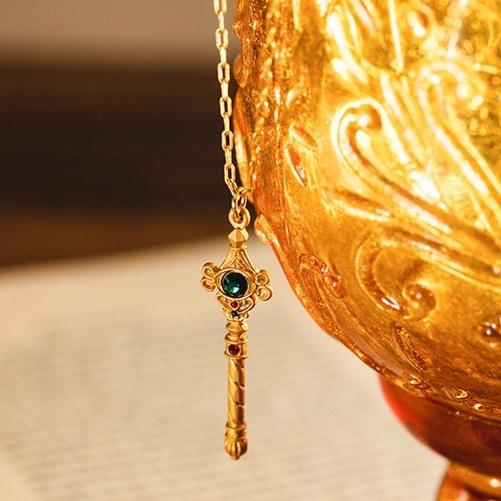 Official Ghibli Howls Moving Castle Necklace • Howl's Room Scepter • Handmade Japanese Jewelry - Kamaji Market
