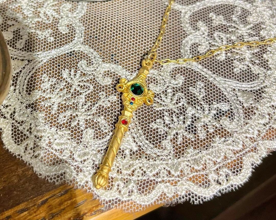 Official Ghibli Howls Moving Castle Necklace • Howl's Room Scepter • Handmade Japanese Jewelry - Kamaji Market