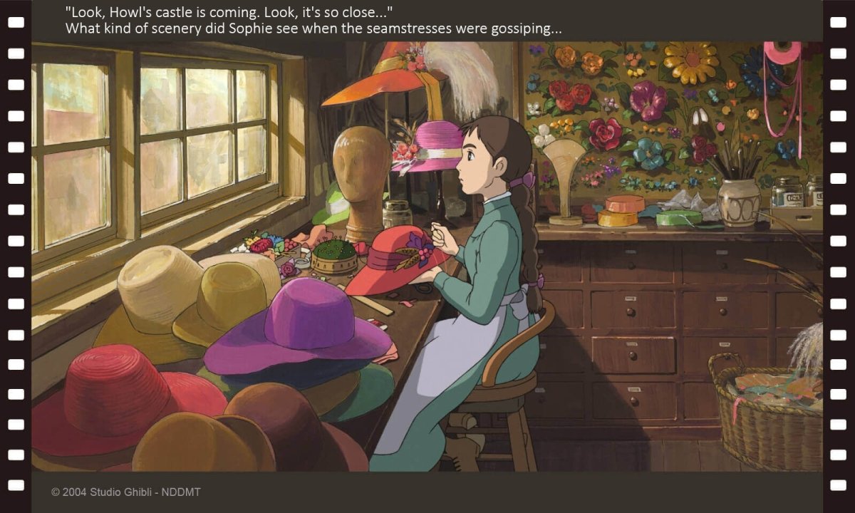 Official Ghibli Howls Moving Castle Wall Art/Window Picture