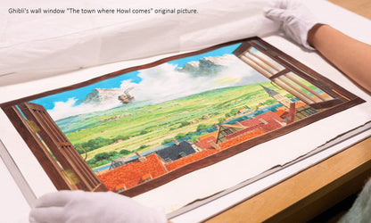 Official Ghibli Howls Moving Castle Wall Art/Window Picture • Ghibli Museum Exclusive - Kamaji Market