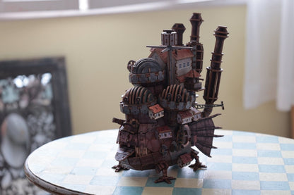 Official Ghibli Howls Moving Castle Wooden 3D Puzzle • Japanese Colored KI - GU - MI - Kamaji Market