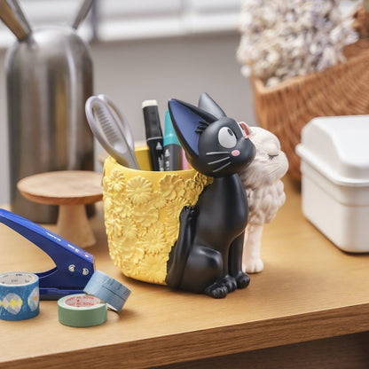 Official Ghibli Jiji and Lily Planter Cover/Diorama • Kikis Delivery Service Pot/Vase/Holder/Home Interior Decor - Kamaji Market